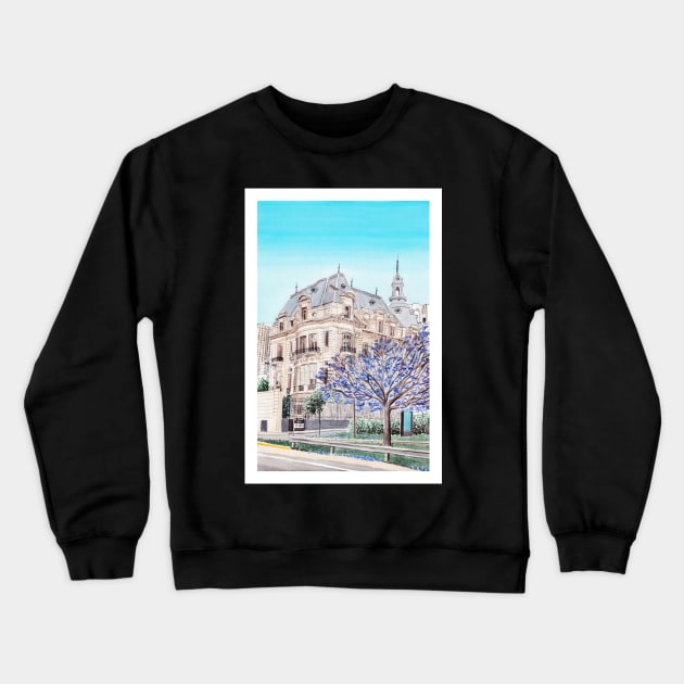 Argentina, Palacio Ortiz Basualdo Crewneck Sweatshirt by NorrskenArt